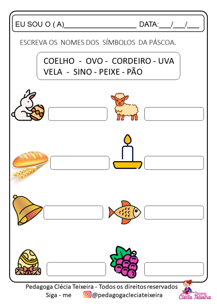 Atividade De Páscoa - Clécia Teixeira