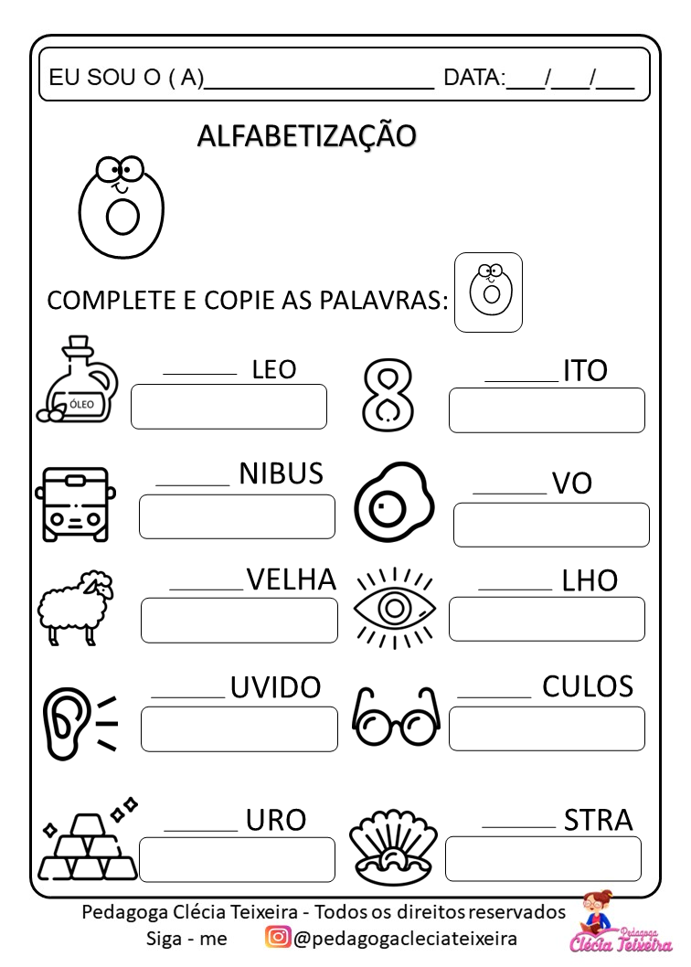 Atividades De Alfabetização Letras Do Alfabeto Clécia Teixeira