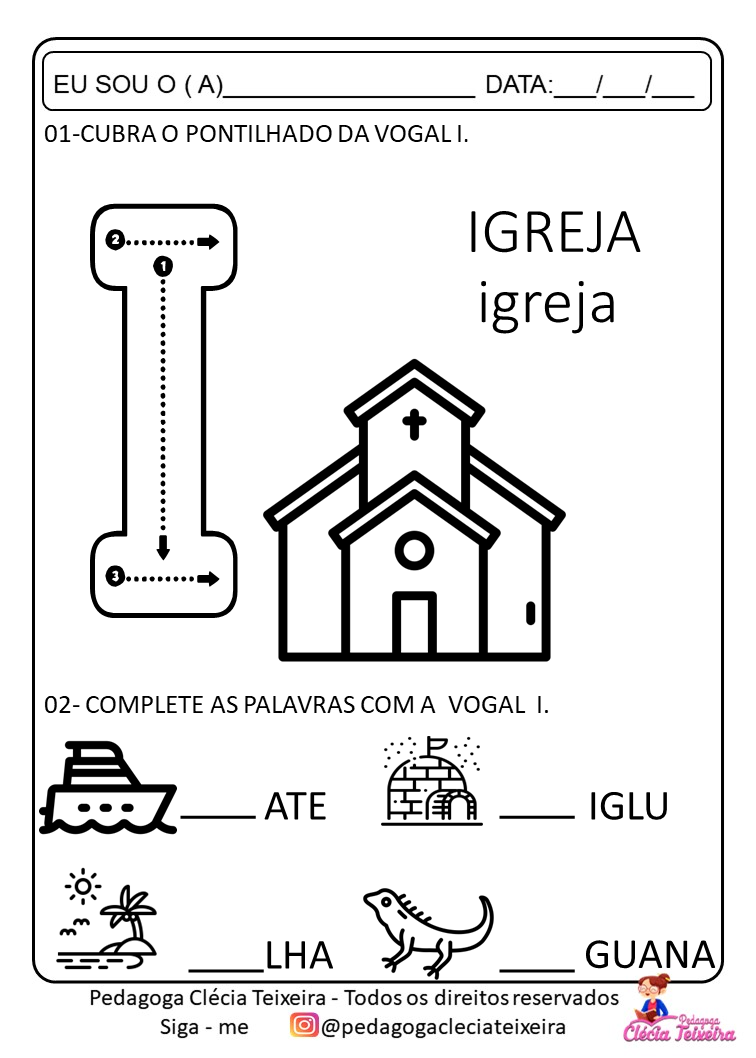 Atividades Com Vogais Educação Infantil Clécia Teixeira