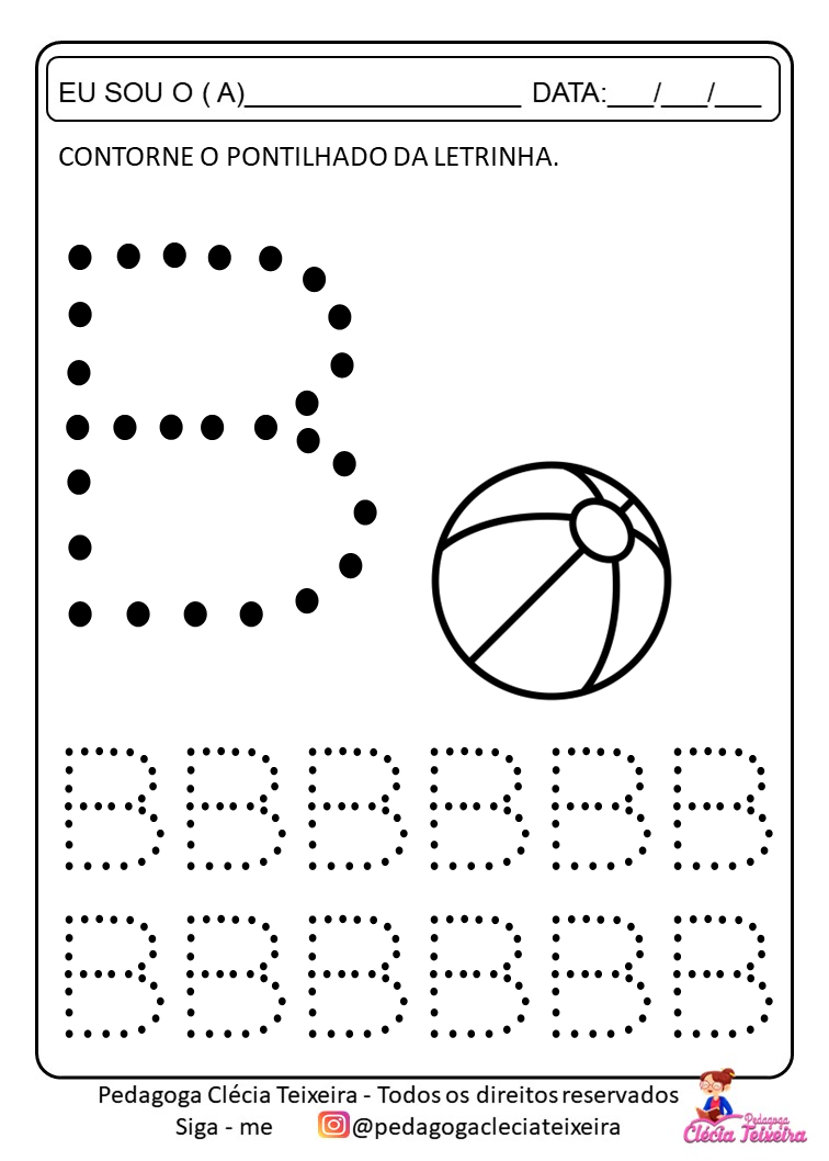 Alfabeto Pontilhado Para Coordenação Motora - Clécia Teixeira