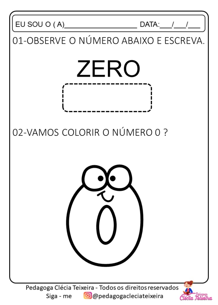 Atividade colorir por números para imprimir