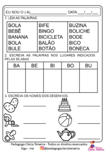 Fichas De Leitura Com S Labas Simples Cl Cia Teixeira