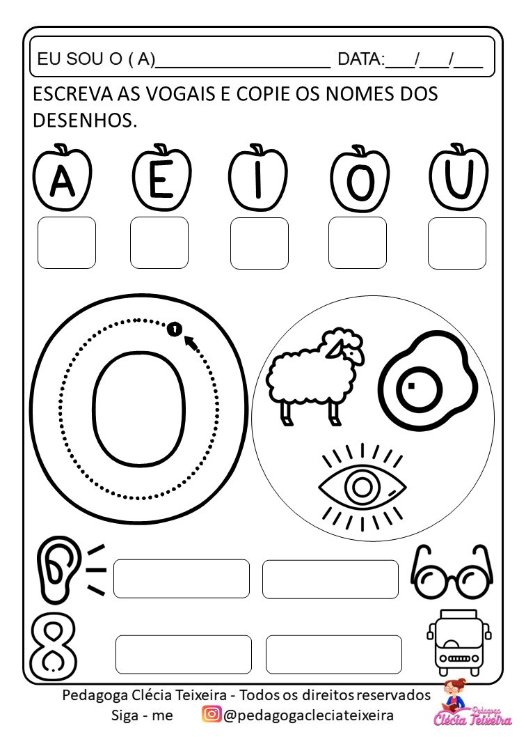 Vogais Para Imprimir E Colorir Cl Cia Teixeira