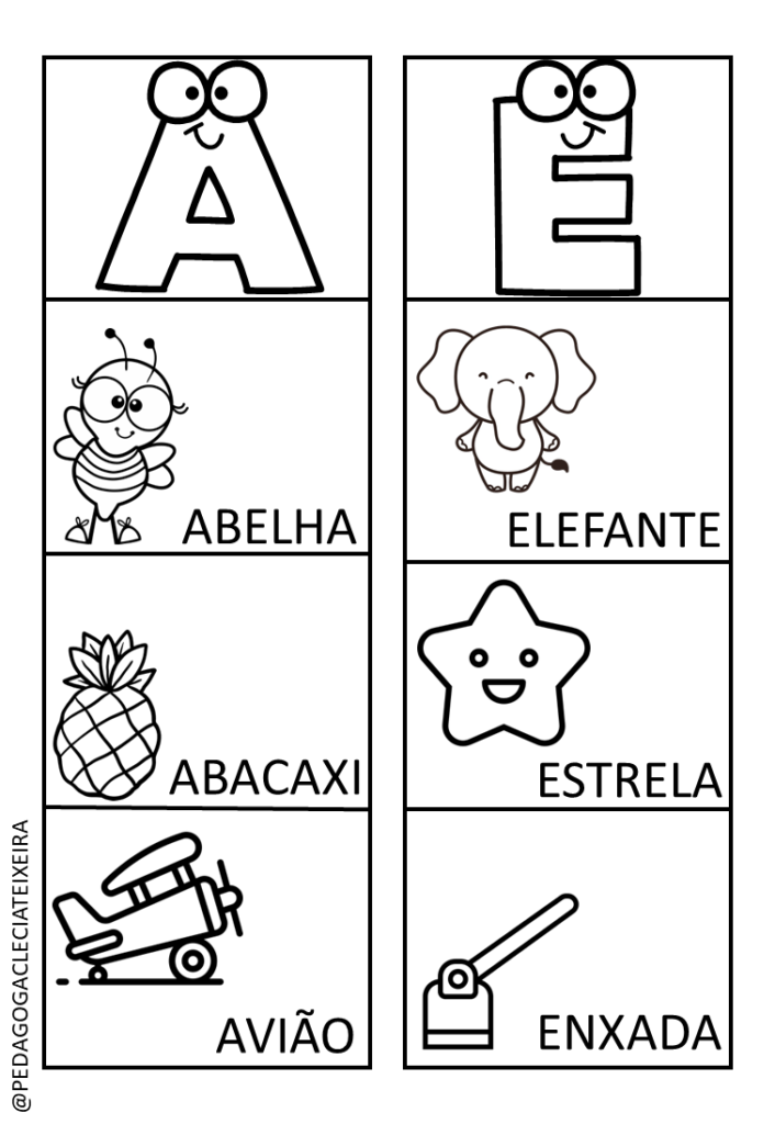 Atividades das vogais para educação infantil