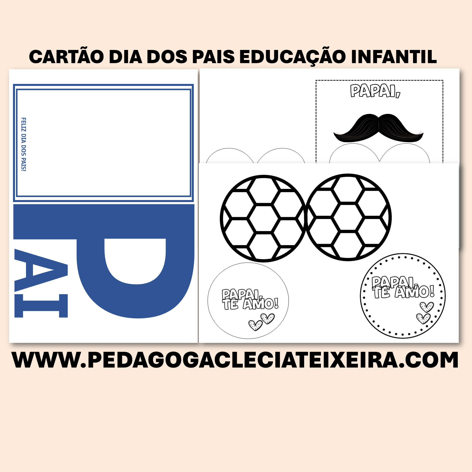 Cartão dia dos pais educação infantil