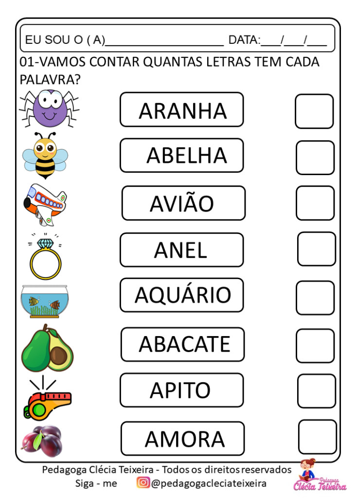 Trabalhando quantidade de letras de A A Z