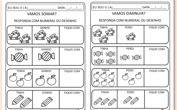 Probleminhas de matemática 1 ano