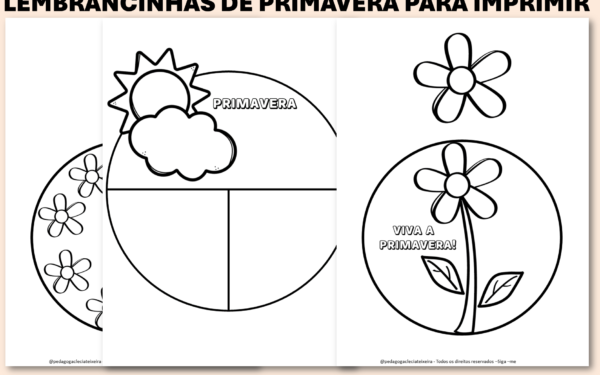 Lembrancinhas de primavera para imprimir