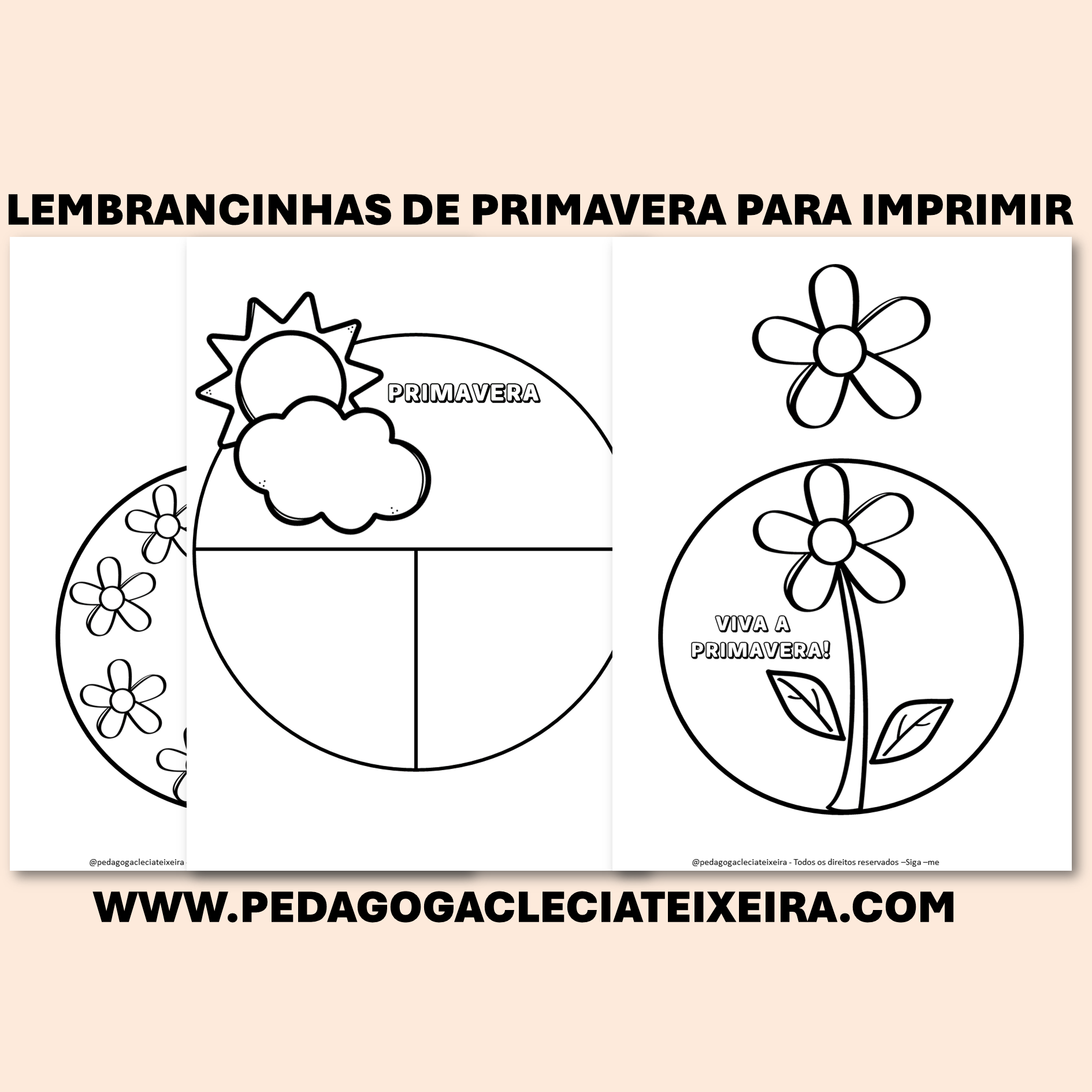 Lembrancinhas de primavera para imprimir