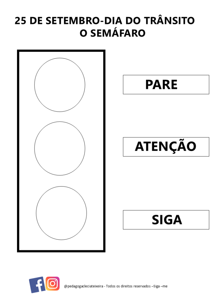 Dia do trânsito educação infantil