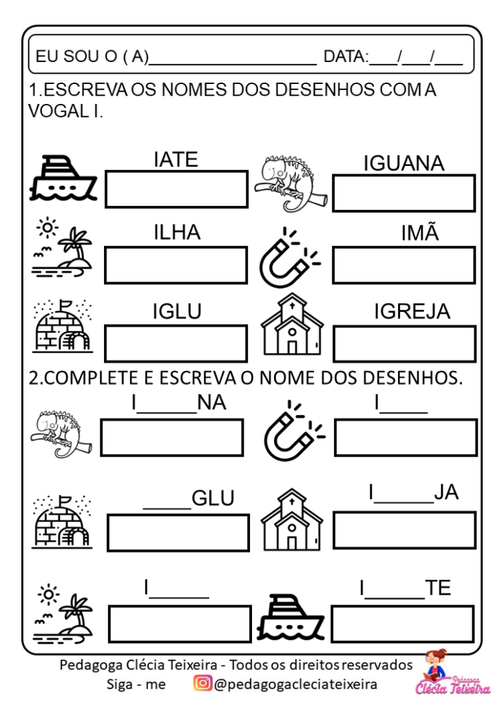 Completando palavras com vogais