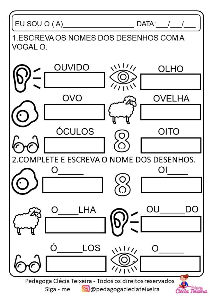 Completando palavras com vogais