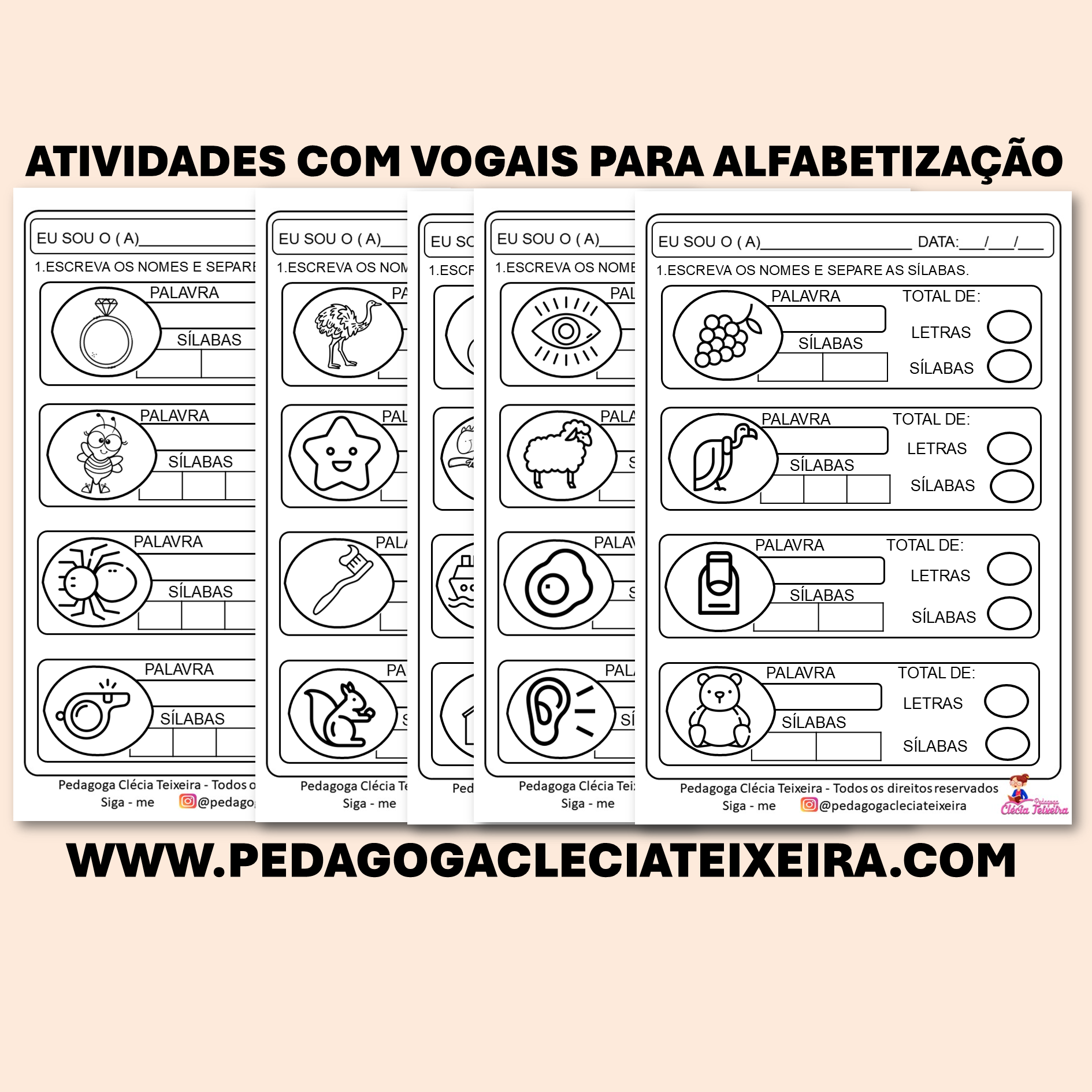 Atividades com vogais para alfabetização