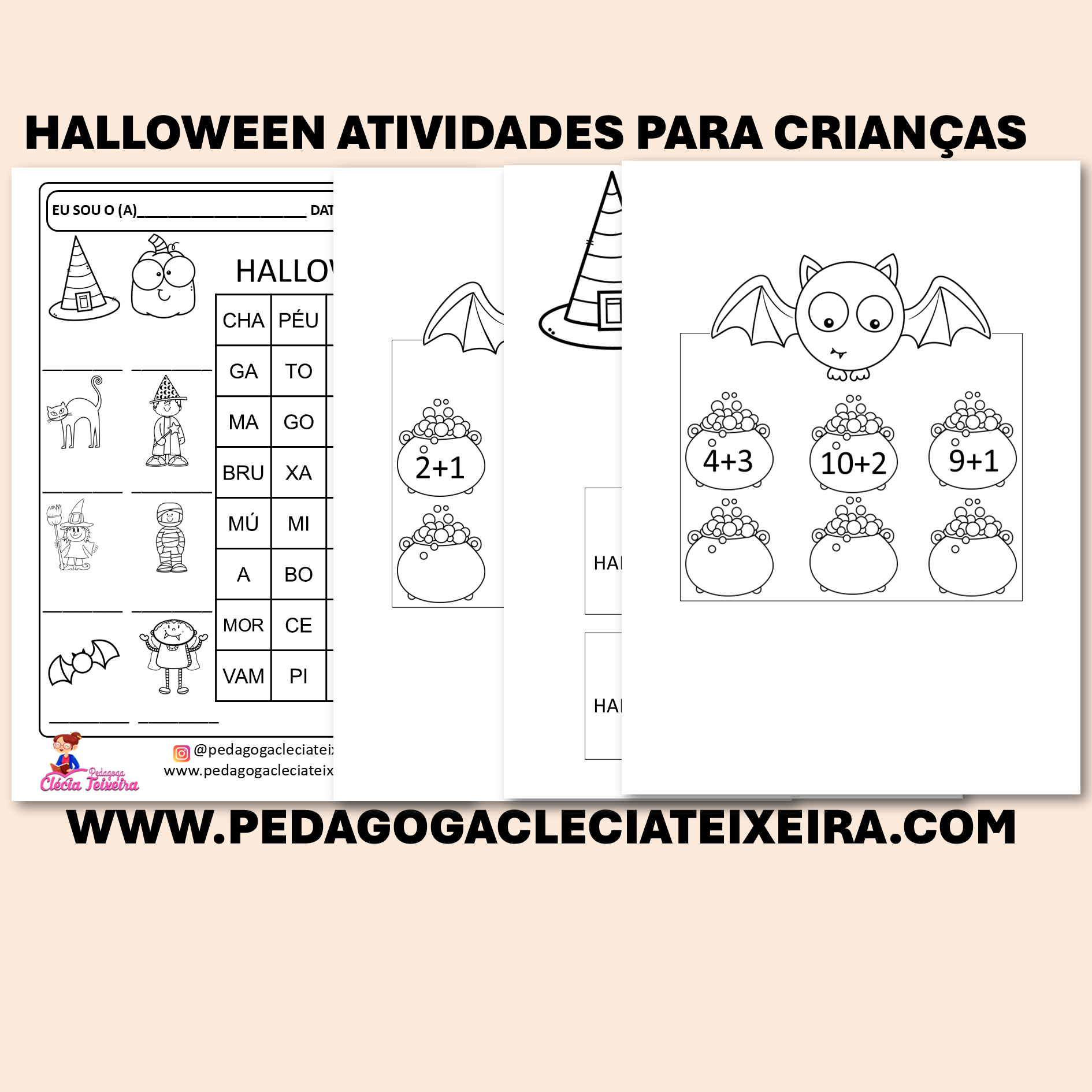 Halloween atividades para crianças