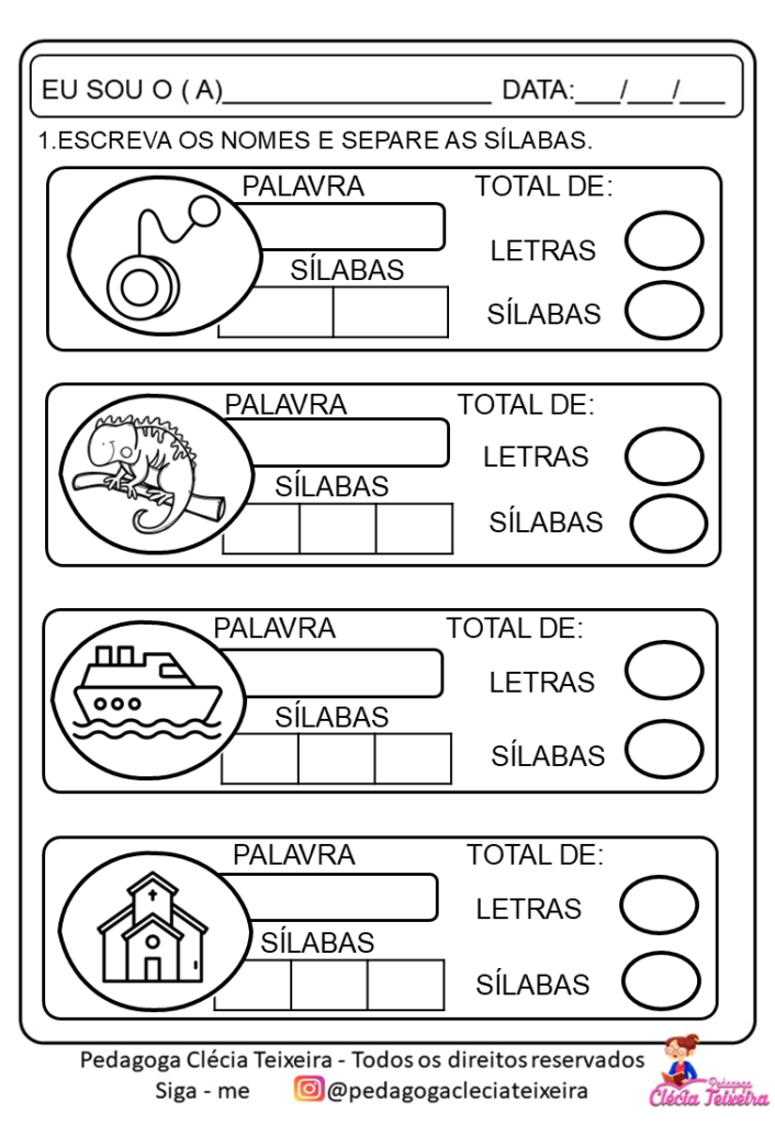 Atividades com vogais para alfabetização