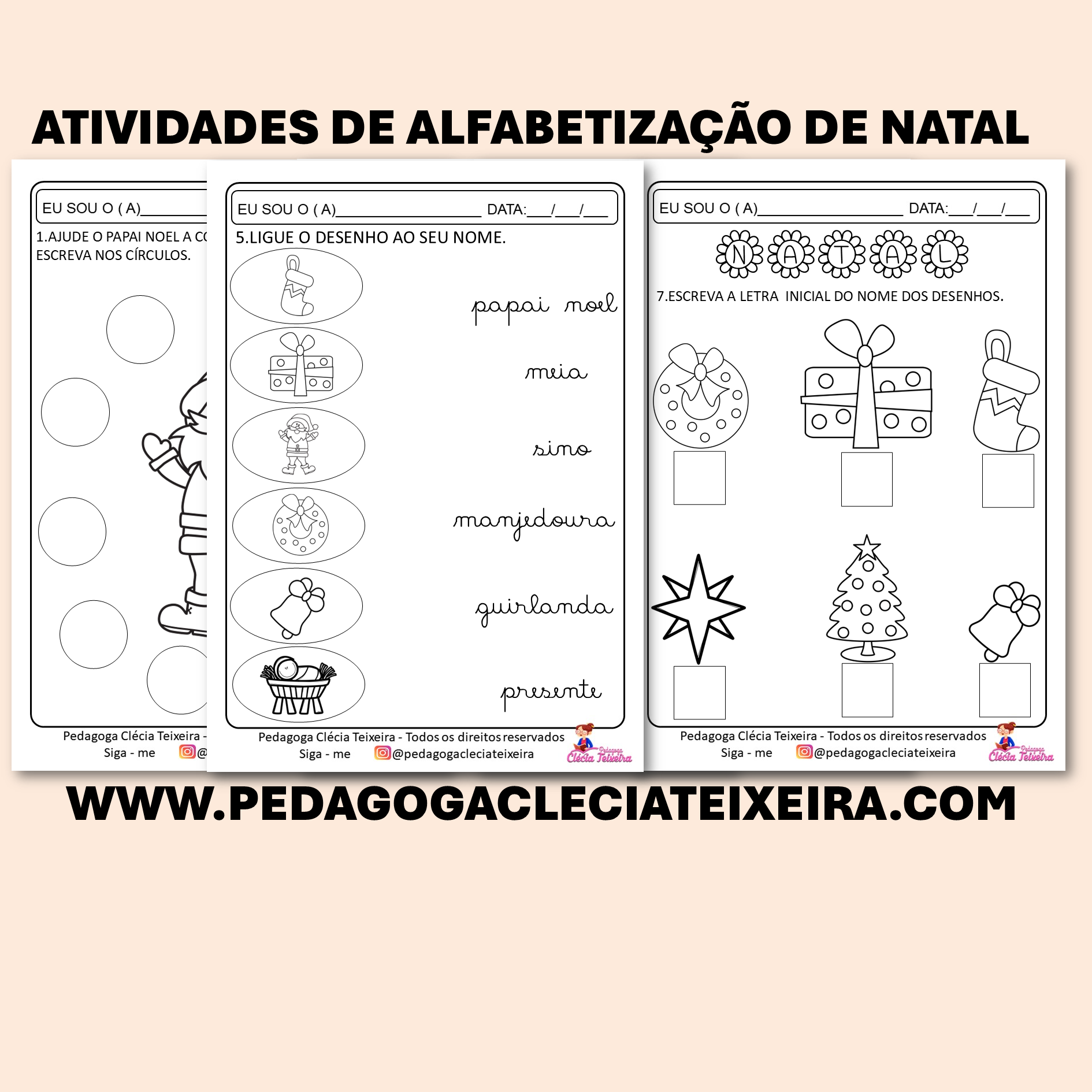 Atividades de Alfabetização de Natal