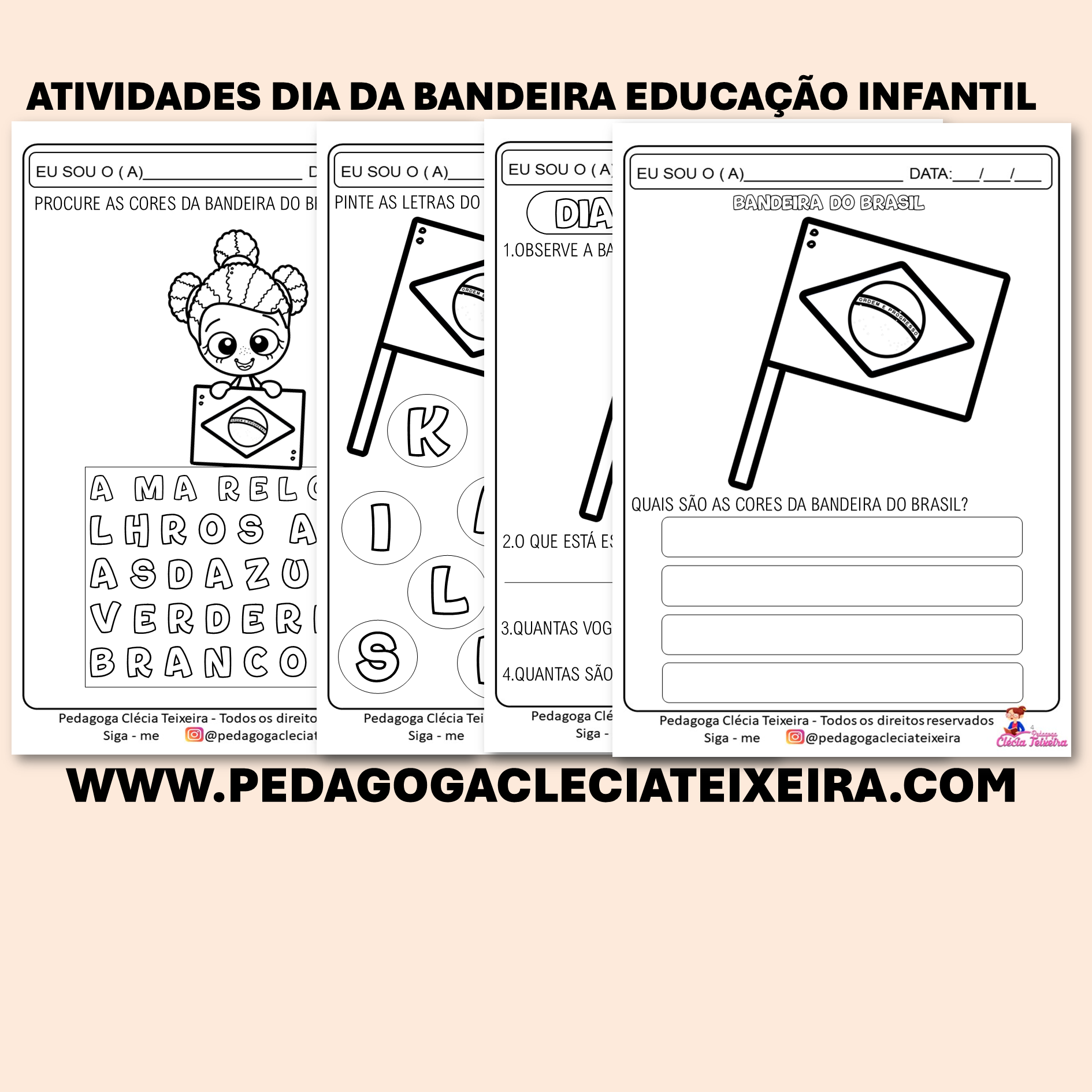 Atividades Dia da Bandeira educação infantil