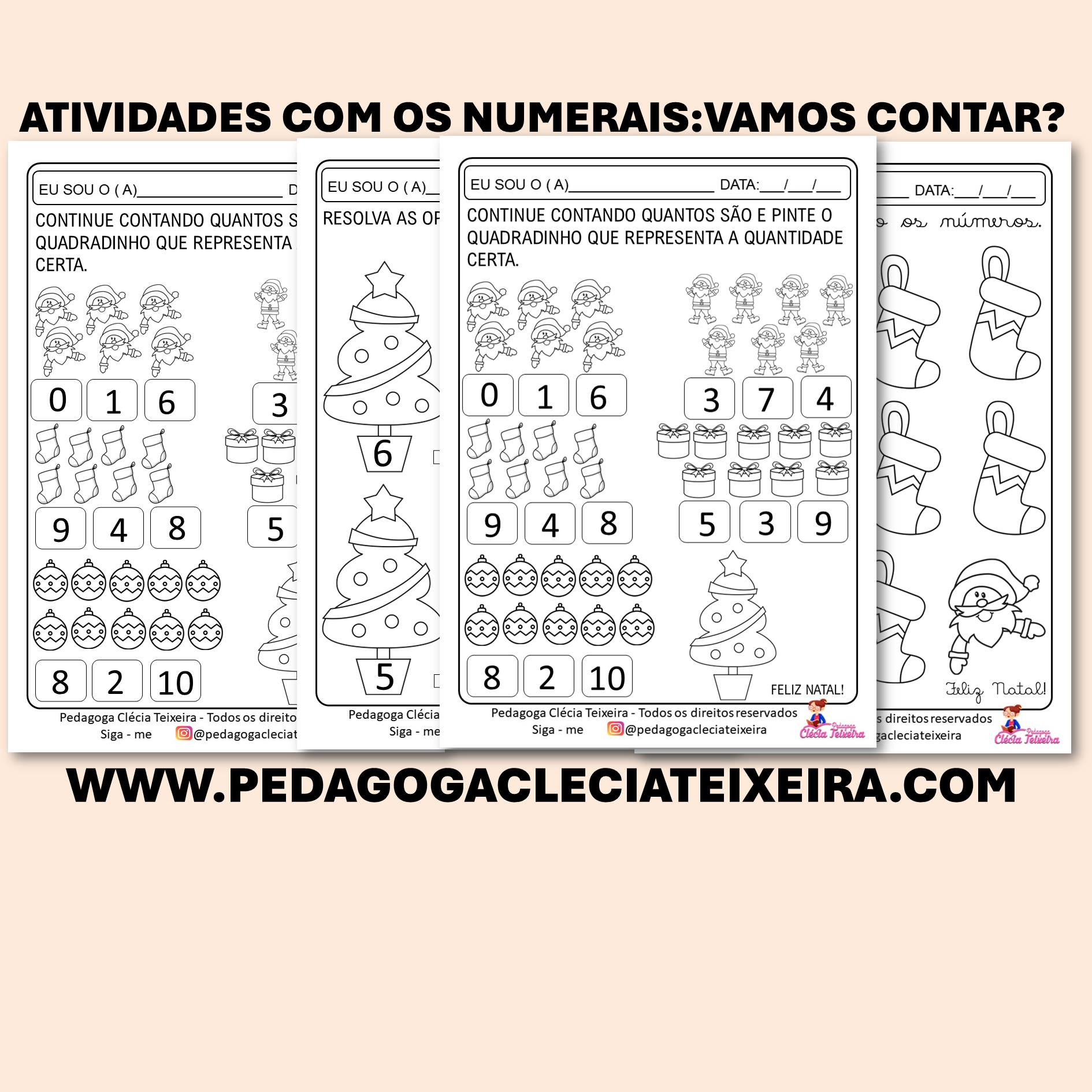 Atividades com os numerais:Vamos contar?