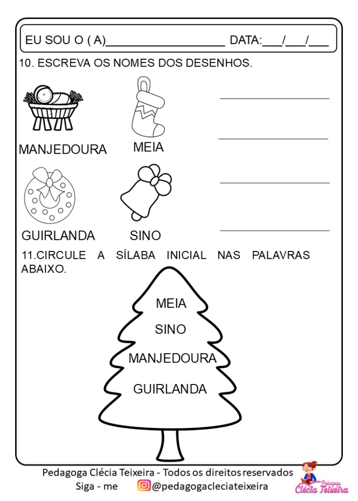 Atividades de Natal educação infantil