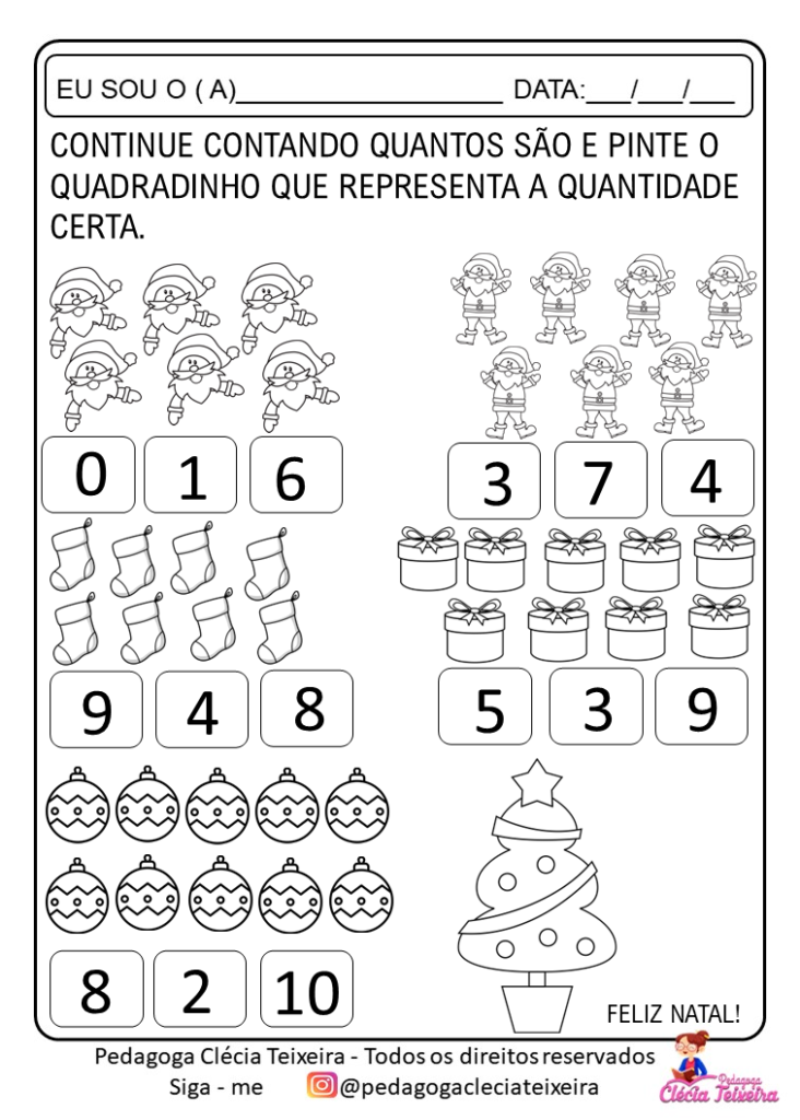 Atividades com os numerais:Vamos contar?