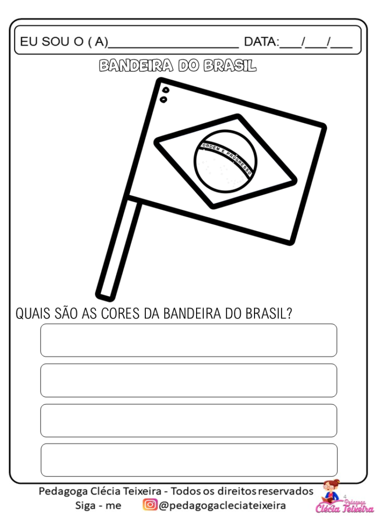 Atividades Dia da Bandeira educação infantil