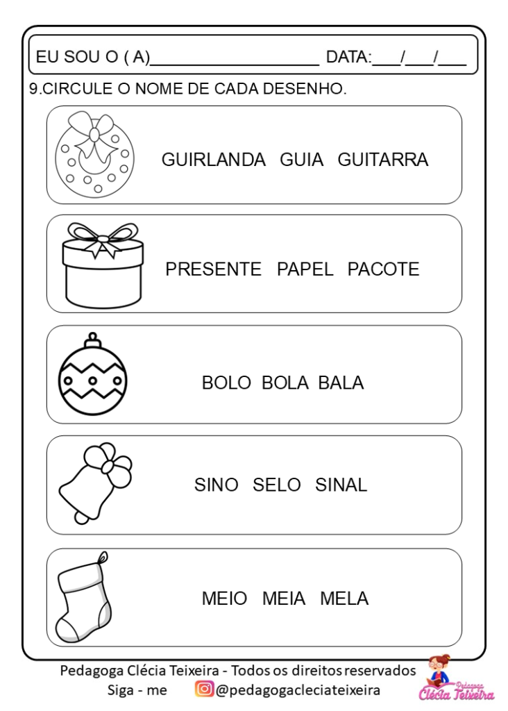 Atividades de Natal educação infantil