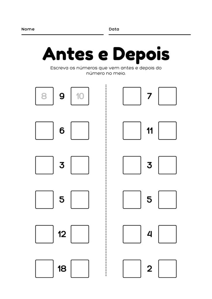 Atividade de matemática para ensino fundamental