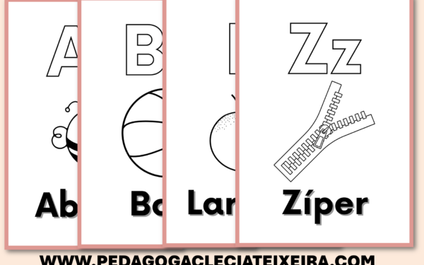 Alfabeto de parede para imprimir e alfabetizar