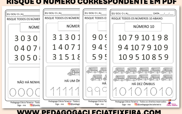 Risque o número correspondente em PDF