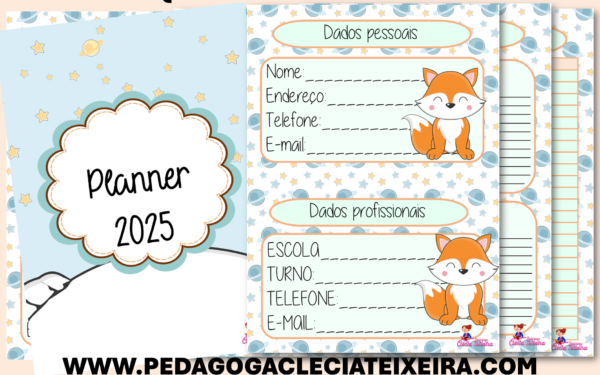 Planner Pequeno Príncipe fofo 2025 em PDF