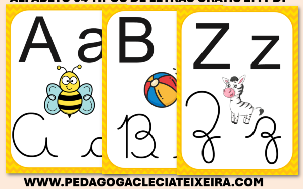 Alfabeto 04 tipos de letras grátis em PDF