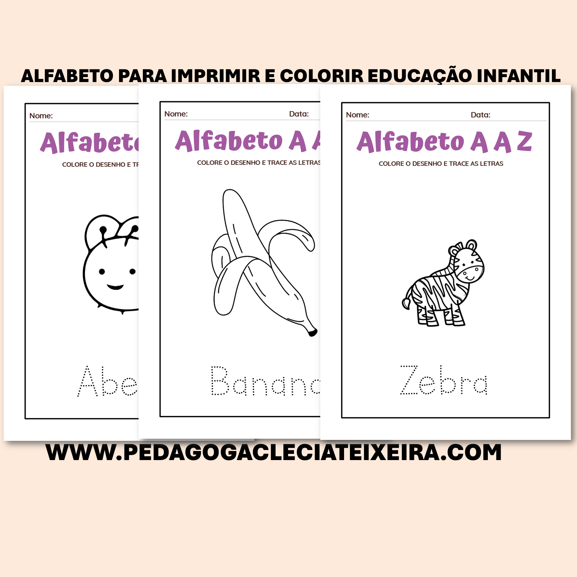 Alfabeto para imprimir e colorir educação infantil