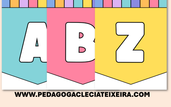 Cartazes com Letras do Alfabeto DE A A Z