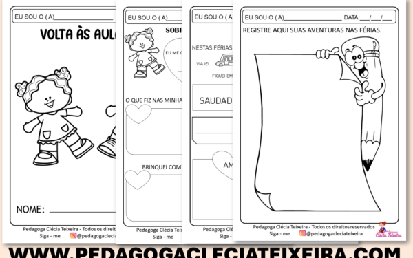 Atividades de volta às aulas para educação infantil