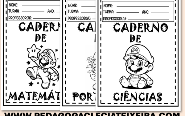 Capas de caderno Super Mario Bros grátis