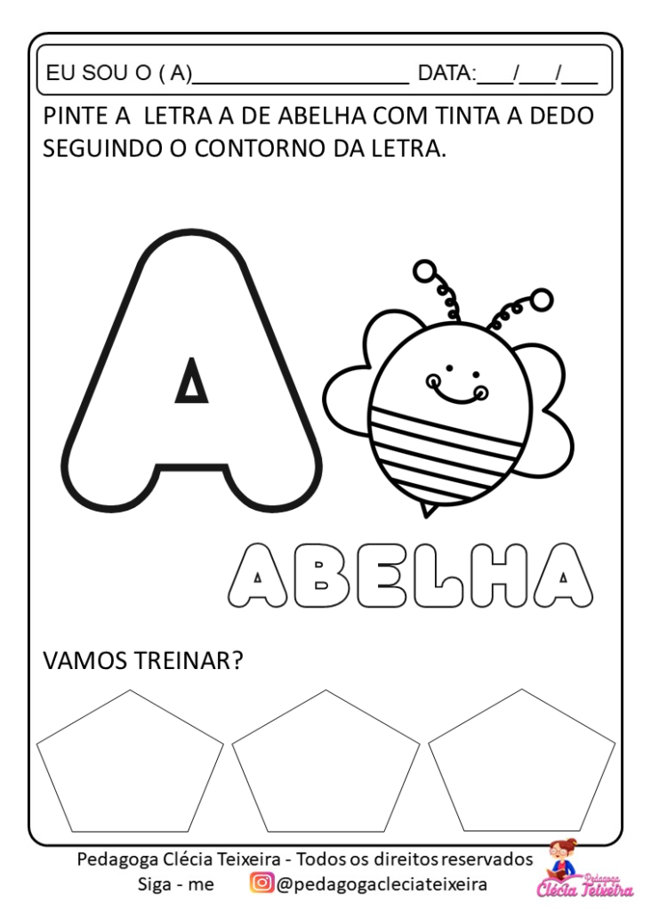 Atividades para trabalhar as letras do alfabeto