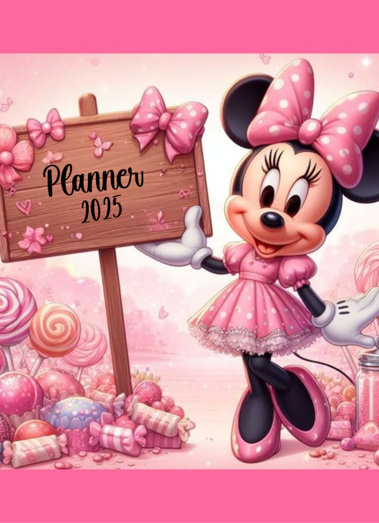 Planner Minnie 2025-Grátis para imprimir