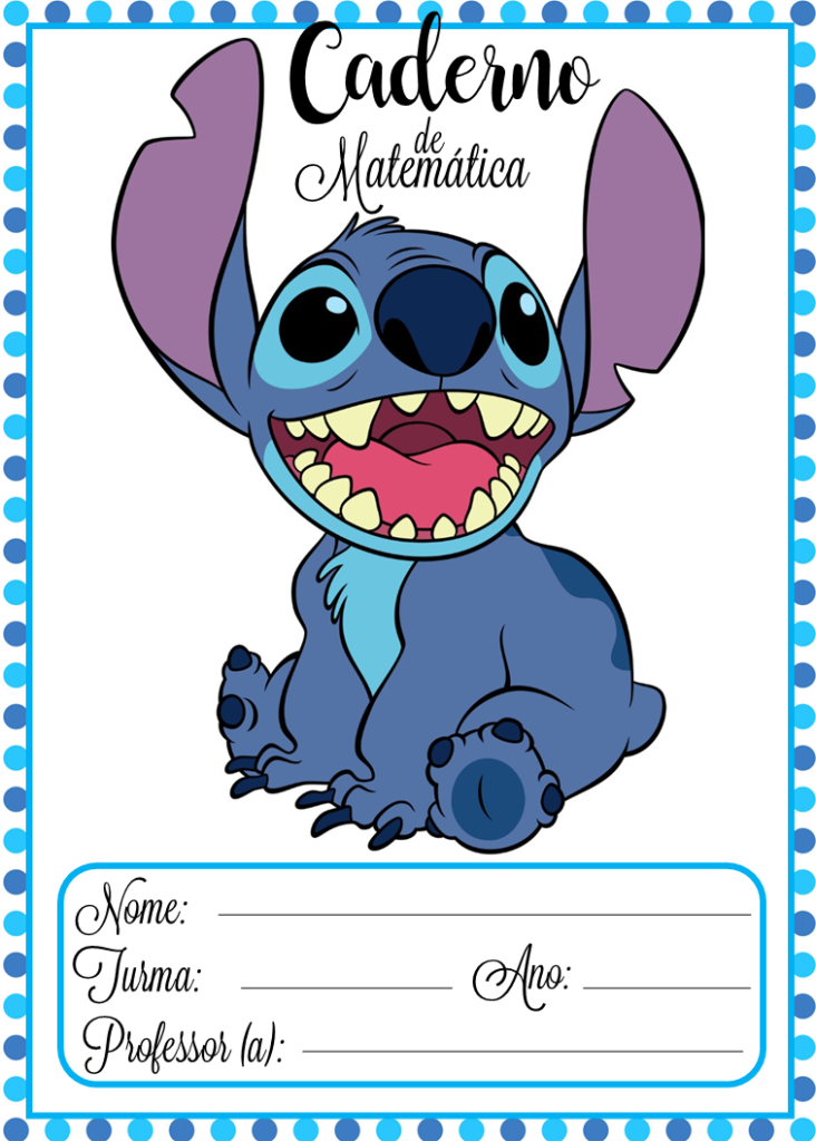 Capas de caderno-Tema Lilo e Stitch