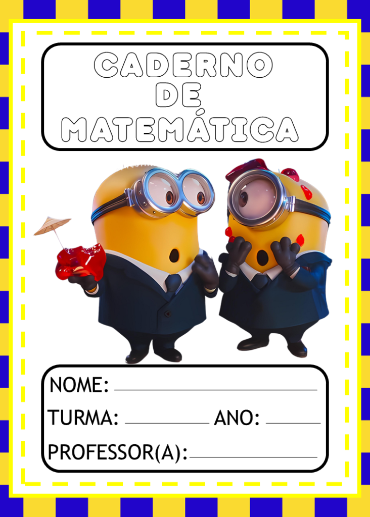 Capas para cadernos minions Em PDF