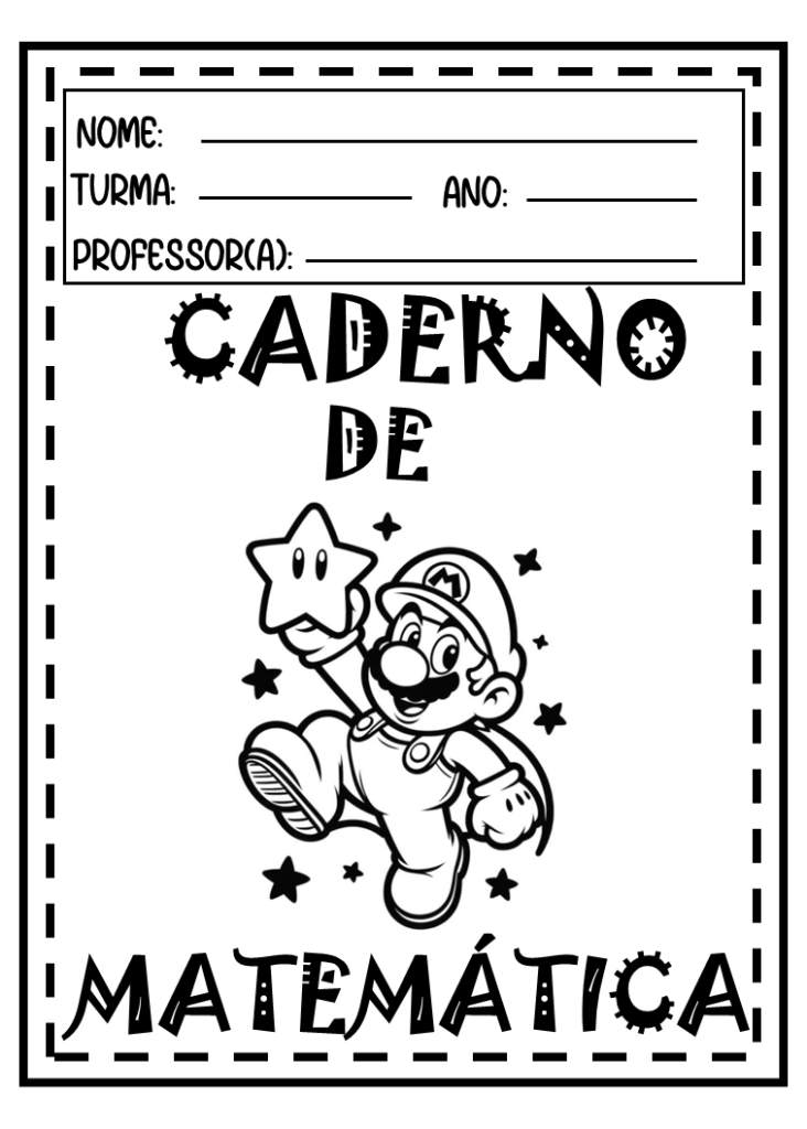 Capas de caderno Super Mario Bros grátis