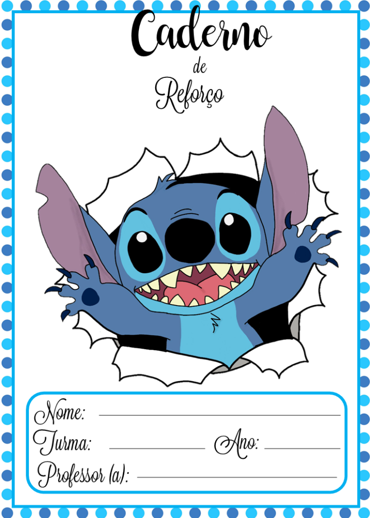 Capas de caderno-Tema Lilo e Stitch