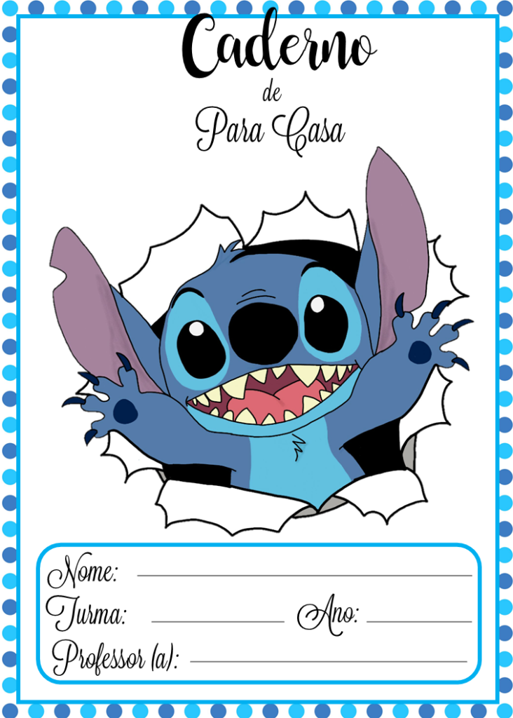 Capas de caderno-Tema Lilo e Stitch