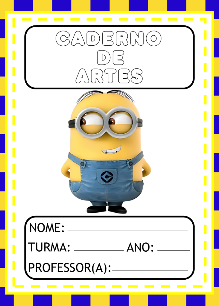 Capas para cadernos minions Em PDF