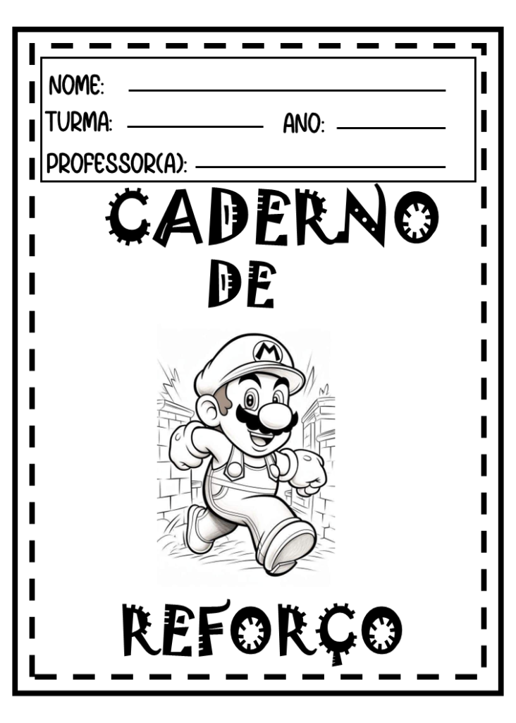 Capas de caderno Super Mario Bros grátis