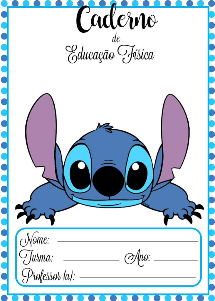 Capas de caderno-Tema Lilo e Stitch