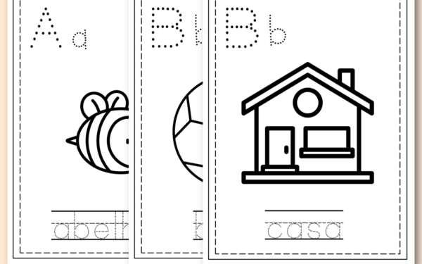 Atividades para tracejar de A à Z para imprimir