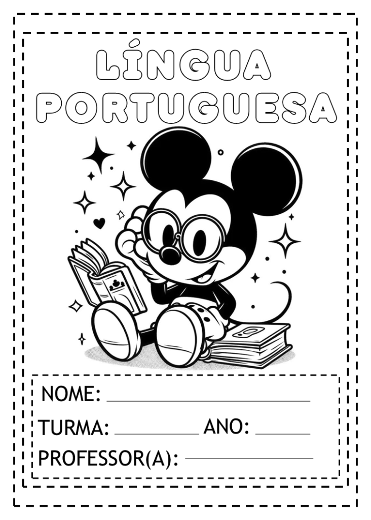 Capas de caderno mickey e minnie gratuitas