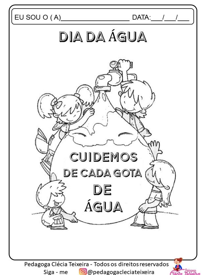 Atividades Dia da Água Alfabetização Em PDF