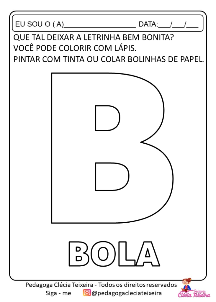 Letras do alfabeto para imprimir e colorir 