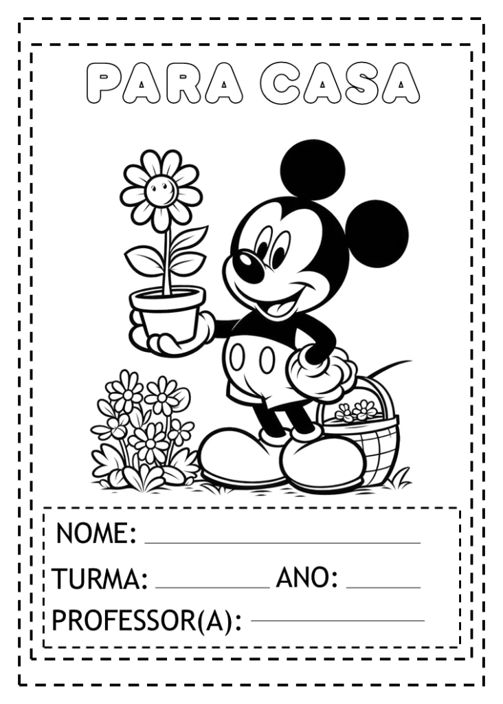 Capas de caderno mickey e minnie gratuitas